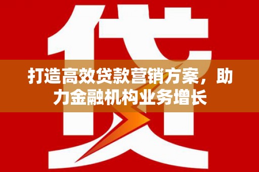 东西湖打造高效贷款营销方案，助力金融机构业务增长