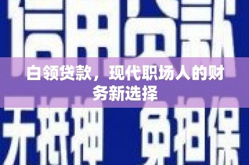 弋江白领贷款，现代职场人的财务新选择