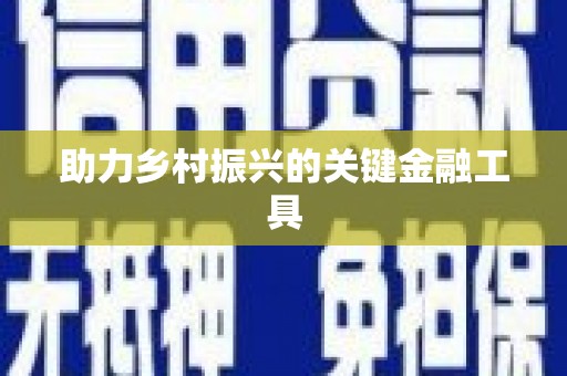 平远助力乡村振兴的关键金融工具