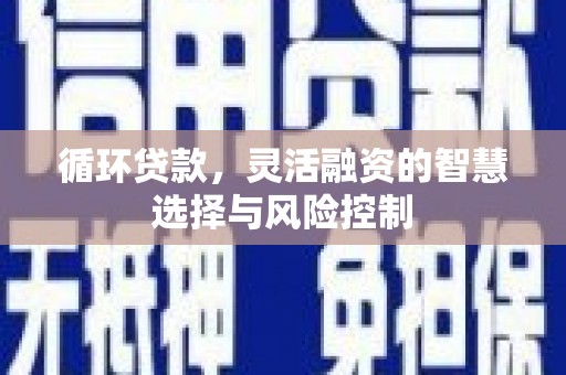 灞桥循环贷款，灵活融资的智慧选择与风险控制