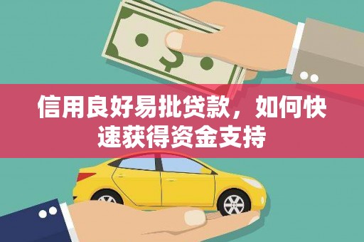 利辛信用良好易批贷款，如何快速获得资金支持