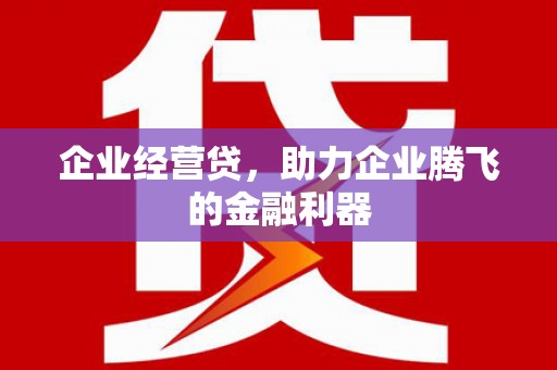 吴忠企业经营贷，助力企业腾飞的金融利器