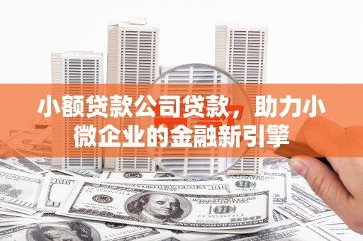 里港小额贷款公司贷款，助力小微企业的金融新引擎